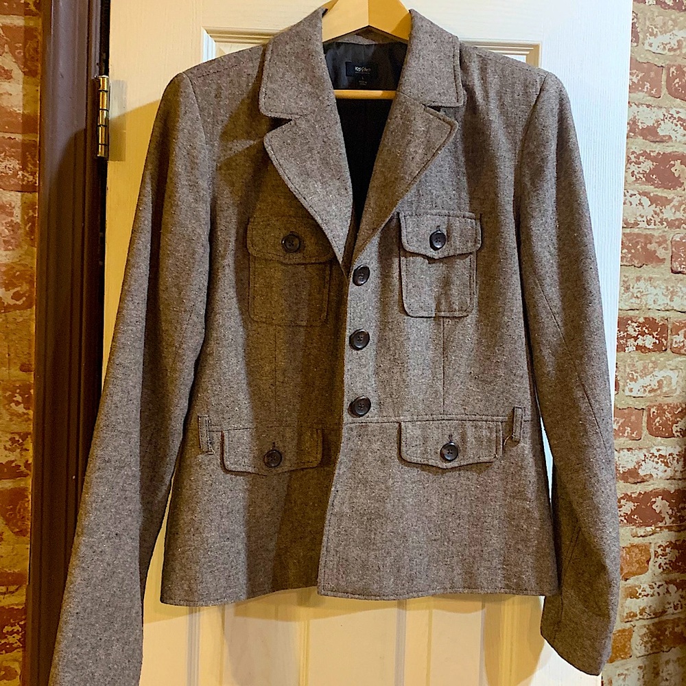 Brown tweed blazer/jacket